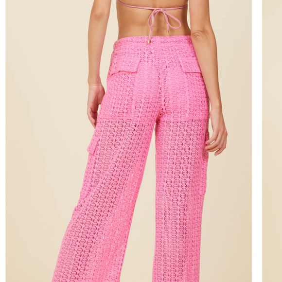 BNWT ๐ SURF GYPSY Crochet Cargo beach Pant in Hot Pink ๐โโ๏ธ - Picture 2 of 13
